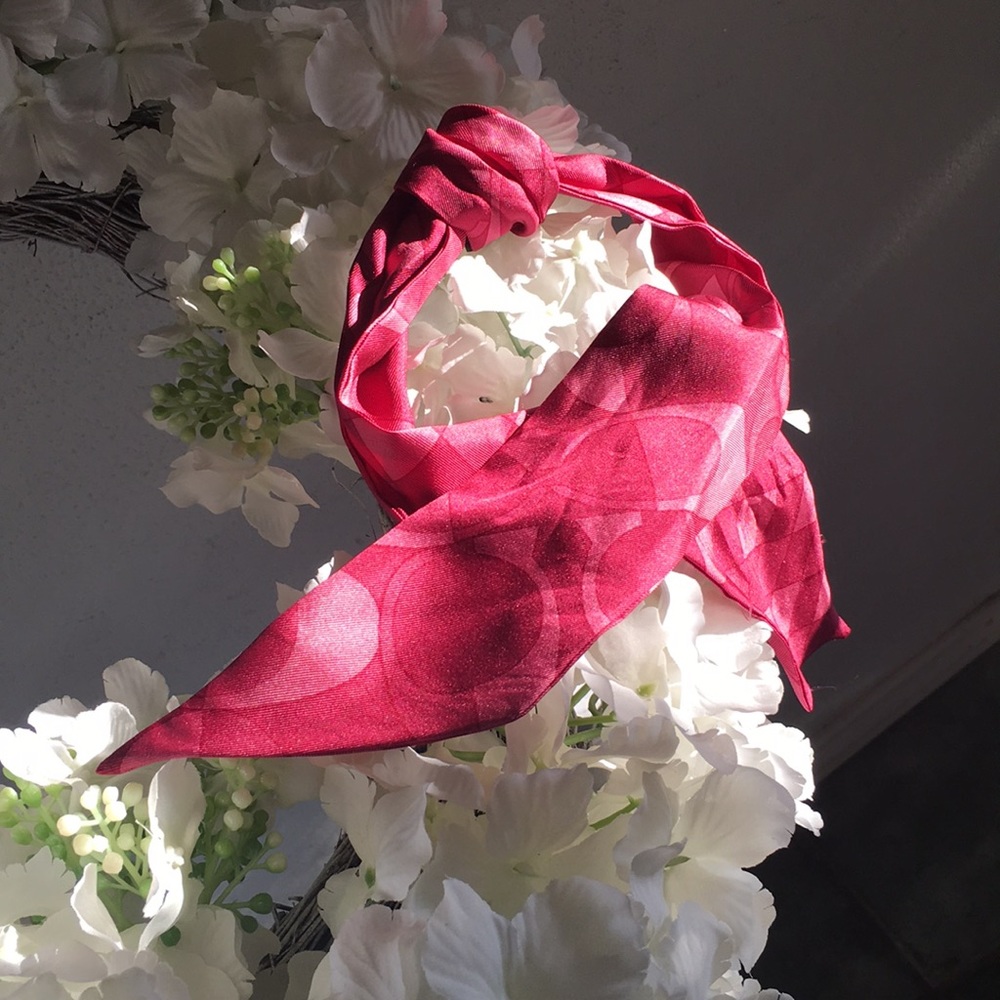 Coach pink scarf